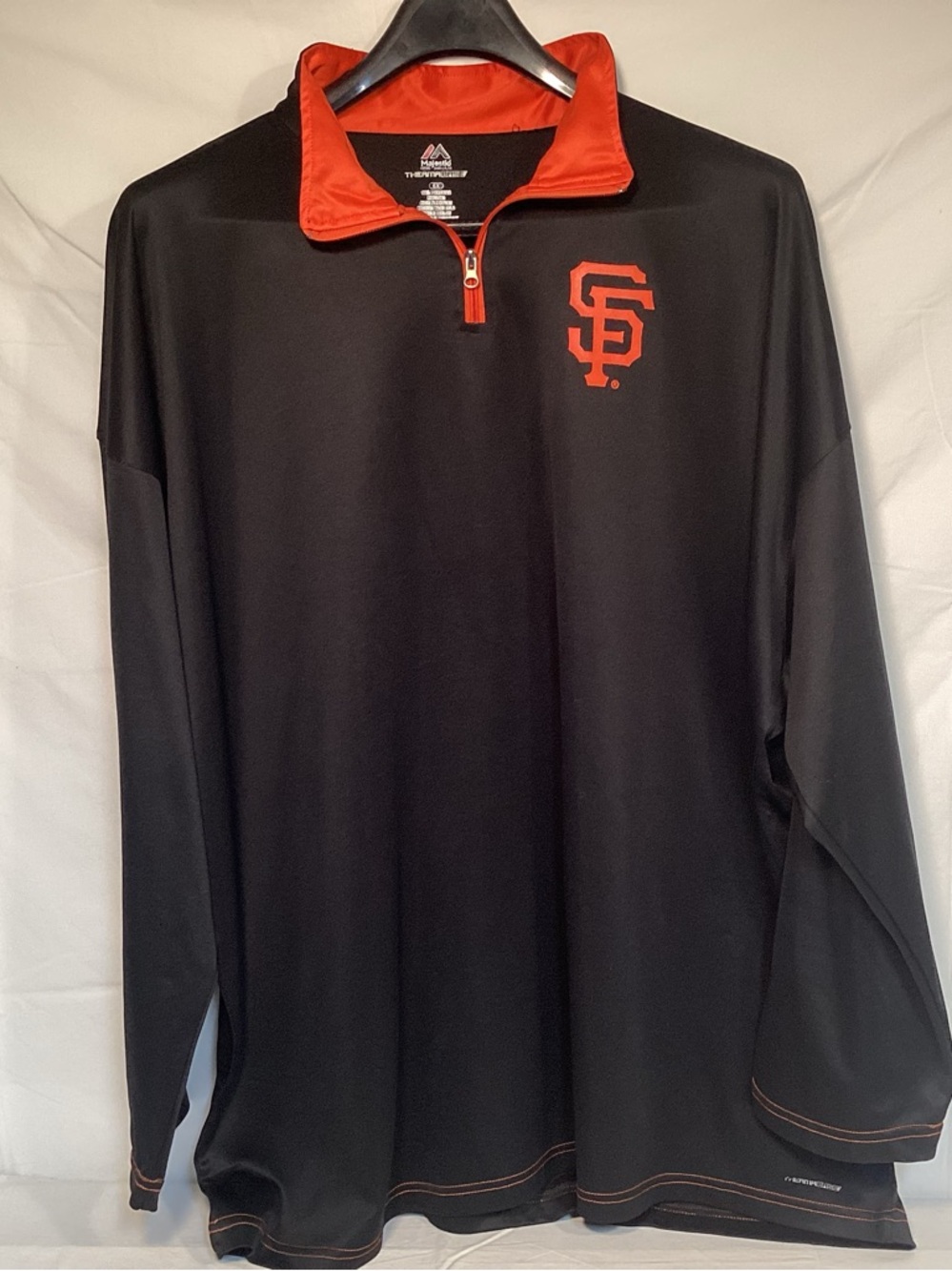Majestic San Francisco Giants Black Pullover with Orange Trim Men’s Size 6X